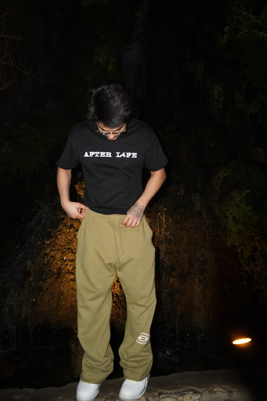 AFTER L4FE "HE4RT" BLACK TEE